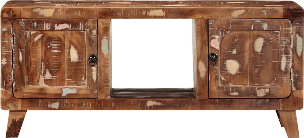 "WINTER SALE"TV-Schrank elegantes Design - Fernsehschrank, Wohnzimmer - 105x46x32cm Massivholz Altholz - CD- & DVD-Regale NeuMöbel468924