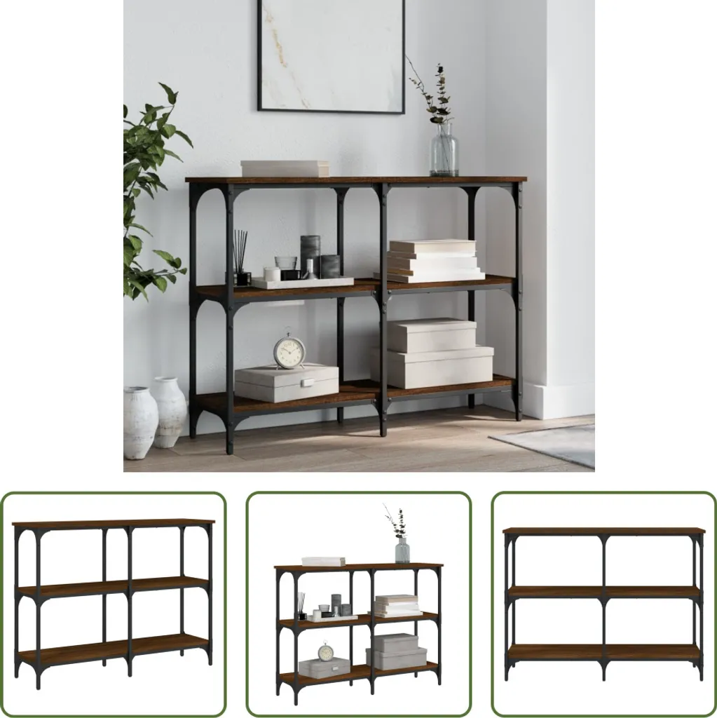 Tavolo Consolle Rovere Marrone 100x29x75 cm | Design Ingresso Moderno
