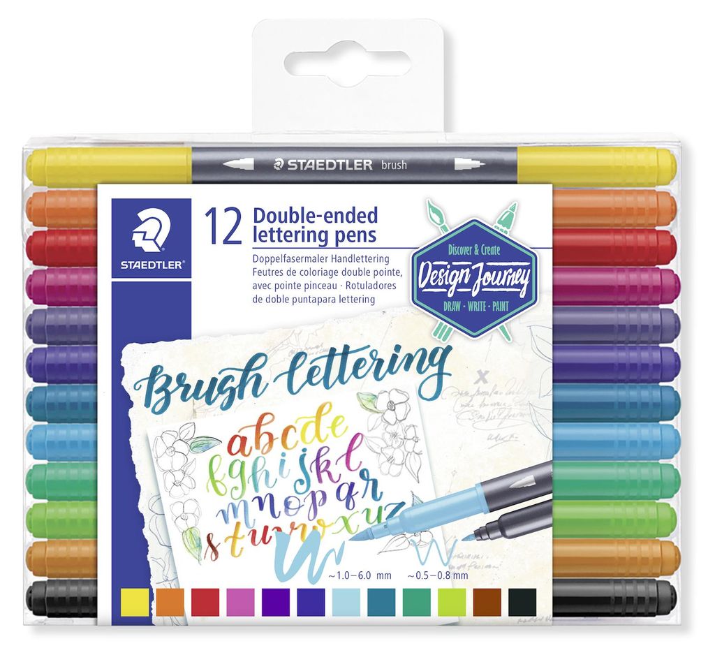 STAEDTLER 3004 Doppelfasermaler Handlettering Etui mit 12 Produktbild 