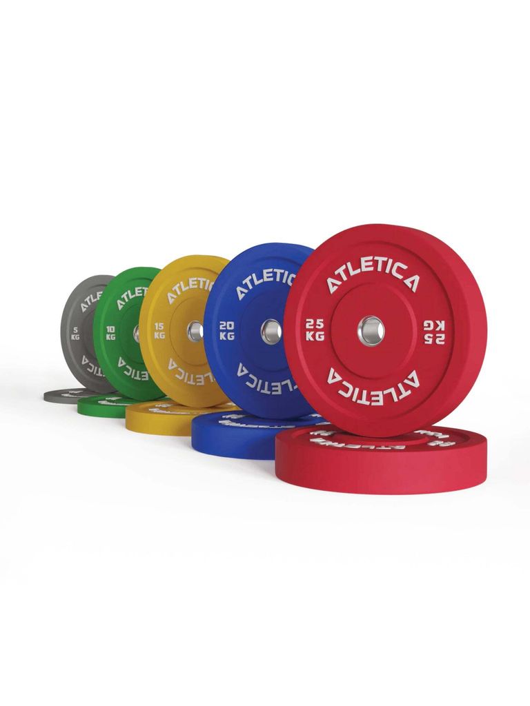 ATLETICA Color Bumper Plates Set | 150 kg bestehend aus 2 x 5 kg ∣ 2 x 10 kg ∣ 2 x 15 kg ∣ 2 x 20 kg ∣ 2 x 25 kg