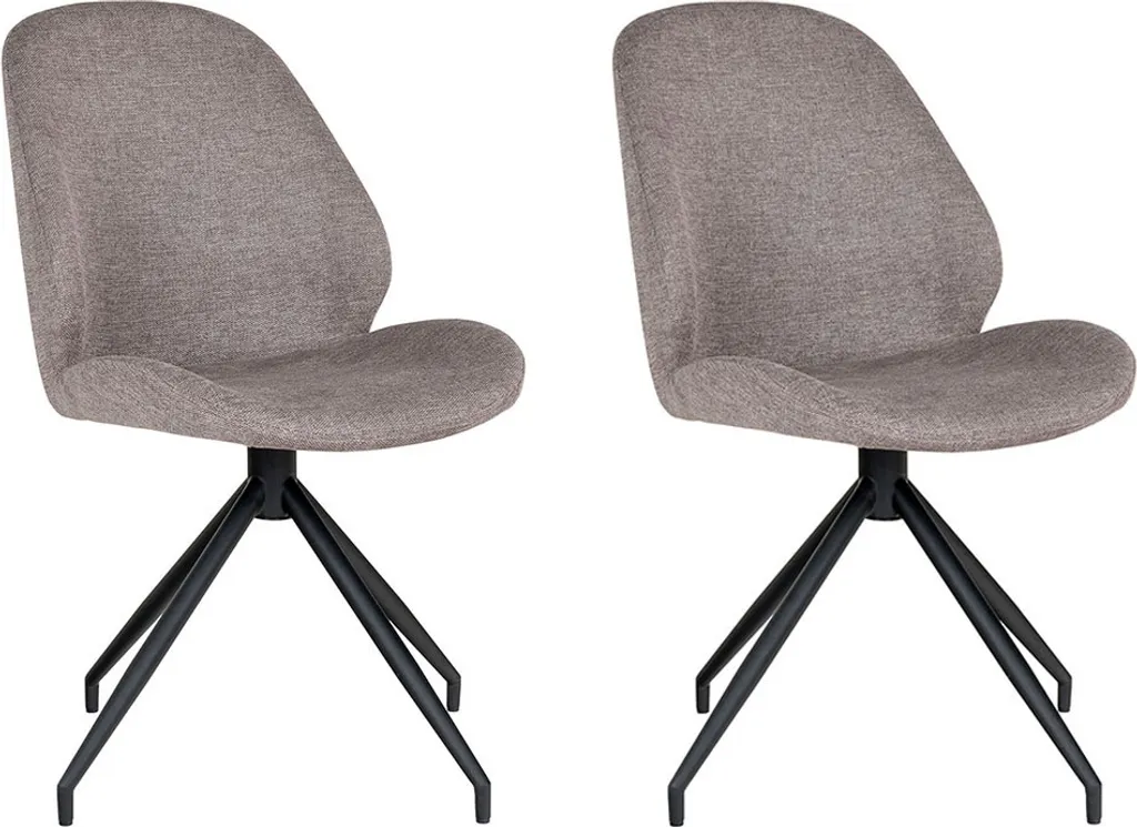 Chaise pivotante grise Lennart avec assise ergonomique House Collection x2