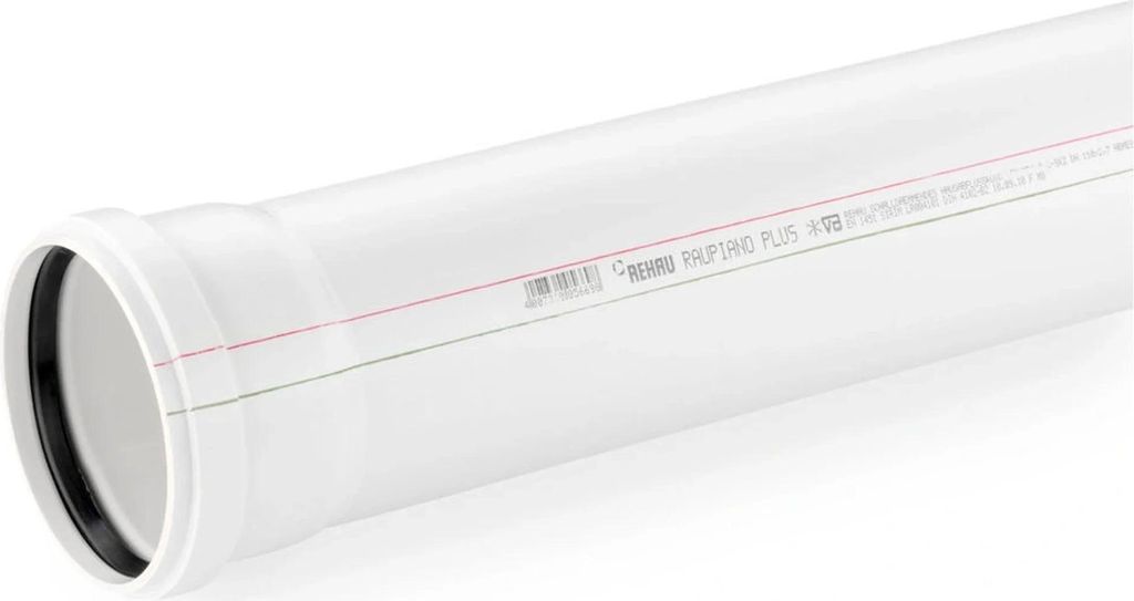 REHAU RAUPIANO PLUS Abflussrohr, DN 75, Stange mit 1000mm, 1 Stk.