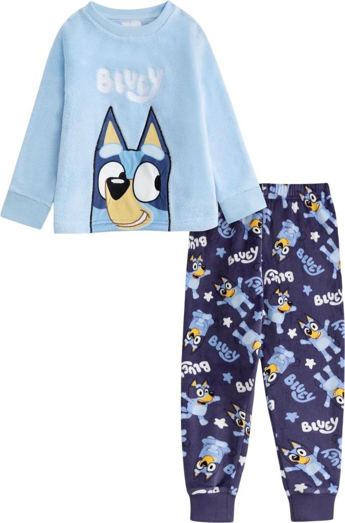 Bluey - Schlafanzug mit langer Hose für Jungen NS9444 (92) (Hellblau/Marine)