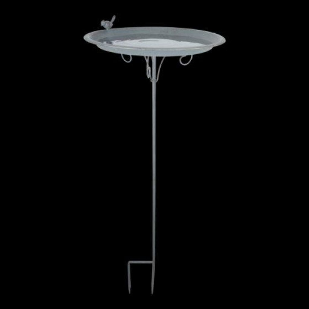 Essschert Design Grey Metal Bird Drinks on Persater; FB402; Zdjęcie produktu 