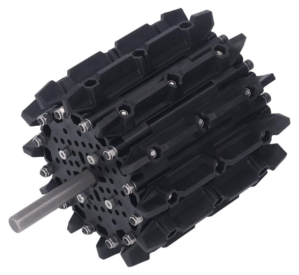 RC-Panzer-Crawler-Rad POM 129,57 mm Durchmesser, 123,85 mm Reifenbreite, RC-Reifen für Spielzeugroboter