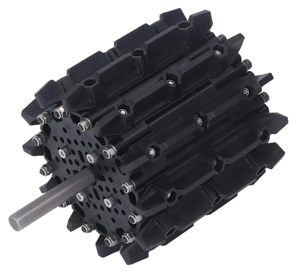 Roue pour chenille de char RC en POM - Diamètre 129,57mm et Largeur 123mm