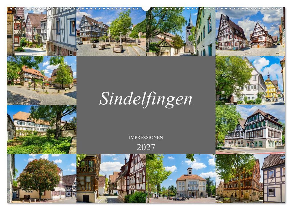 Sindelfingen Impressionen (Wandkalender 2027 DIN A2 quer), CALVENDO Monatskalender