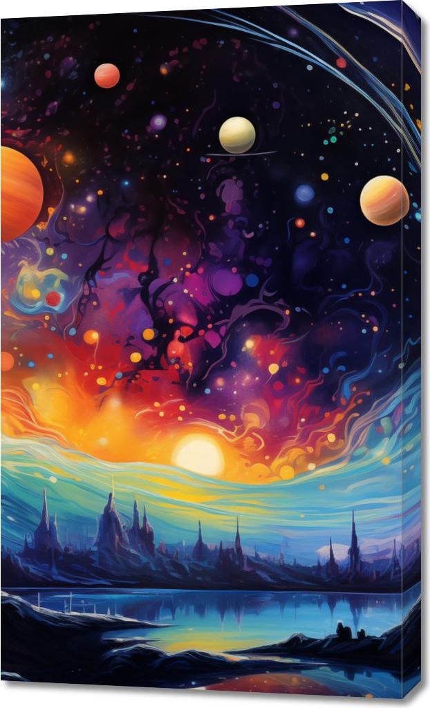 Bild 60x100cm Intergalaktisches Orchester