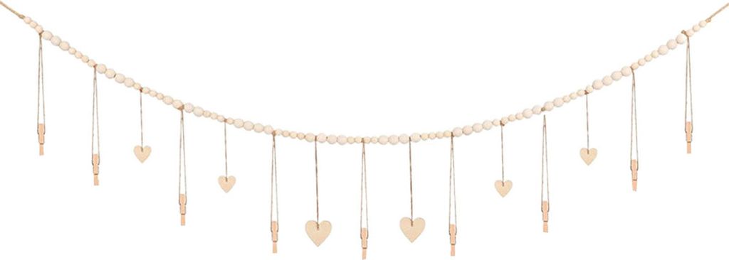 Fotorahmen Hanging Seil Bohemian Style Holzperlen handgefertigt ohne Schlupf mit Clip DIY Bastel Geschenk Wandbildmatten Cliphalter Organizer Home ...