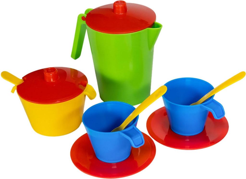 11 teiliges Kinder Küche Geschirr Set Kaffeeservice Kanne Produktbild 