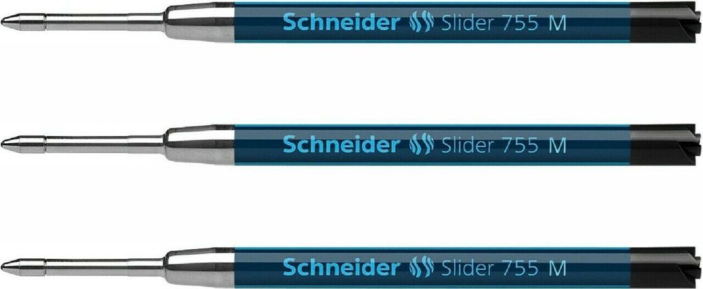 Schneider Slider Kugelschreiber Mine M 3er-Set schwarz Produktbild 
