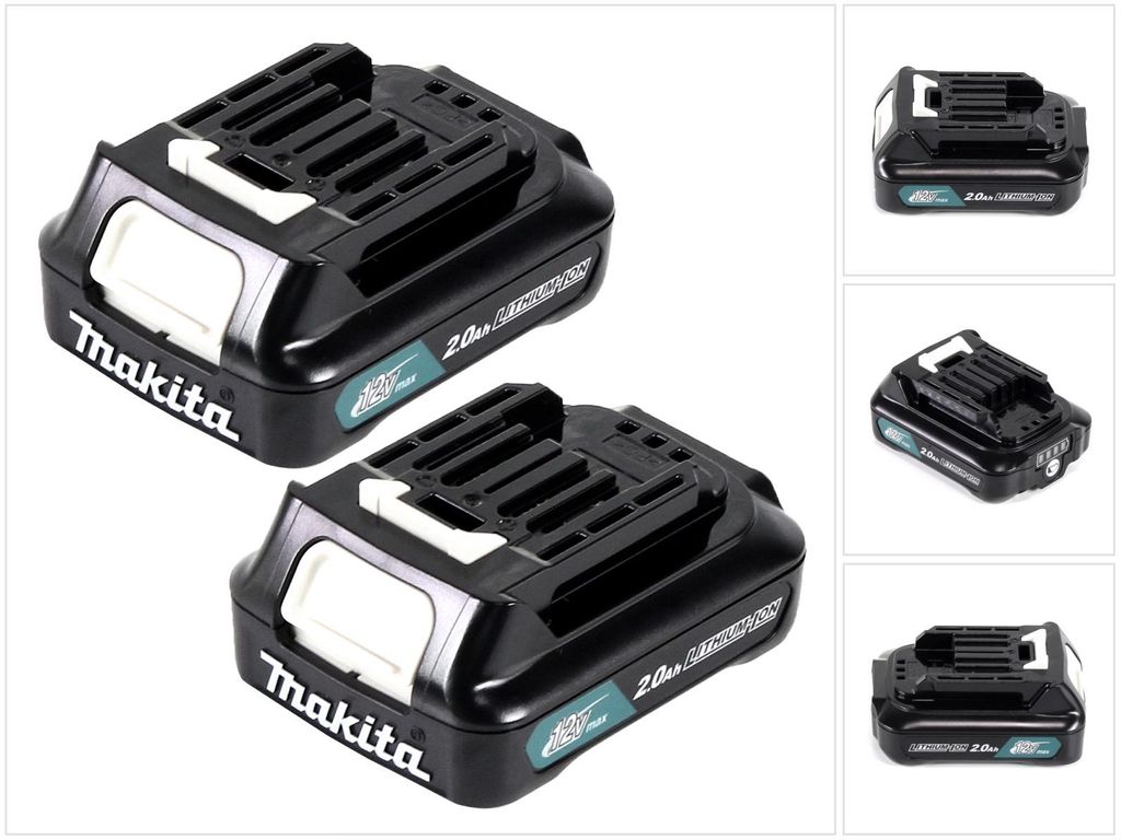 Makita Akku Power Set Li 12V mit 2x BL1021B Akku 2,0Ah ( 2x Produktbild 