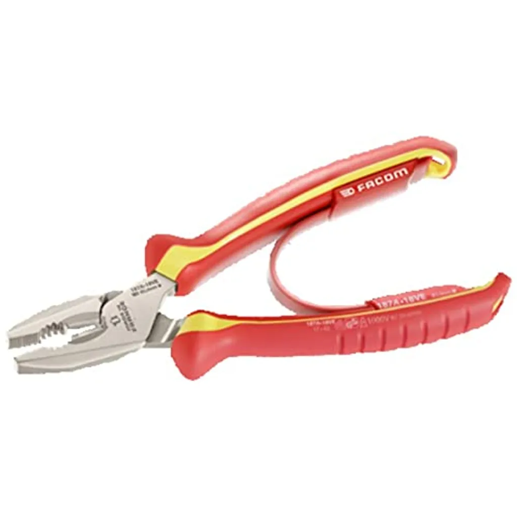 Pince universelle Facom 180mm isolée 1000V série 187A.18VE de sécurité