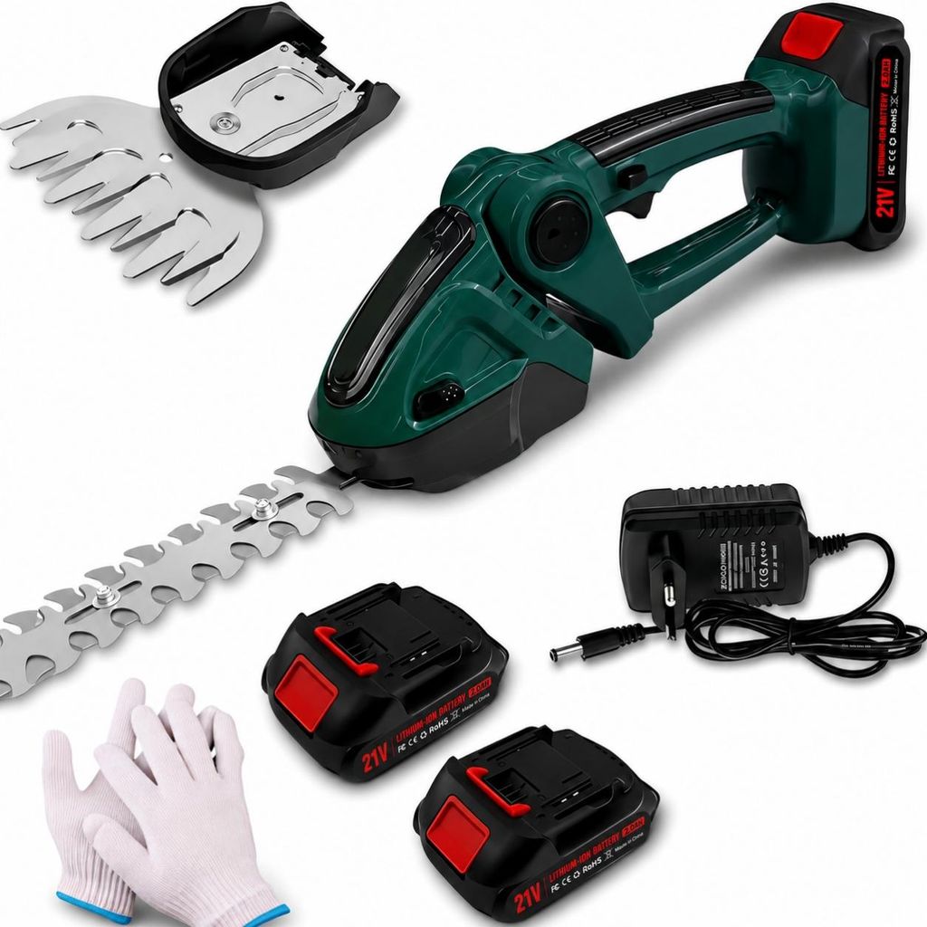 2-in-1 Elektrischer Heckenschneider mit 2×2000mAh Produktbild 
