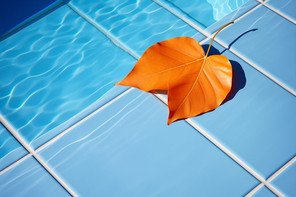 Poster 60x40cm Blatt am Wasser