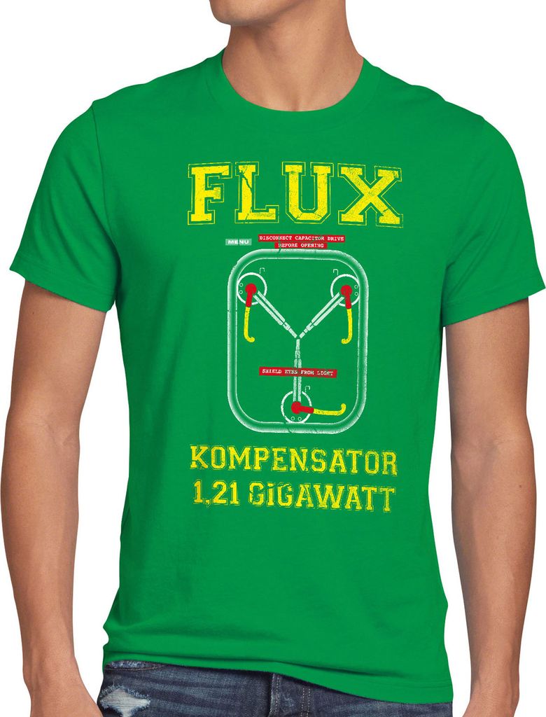 style3 Flux Kompensator Herren T-Shirt Game Gamer Zukunft Zurück Zeitreise