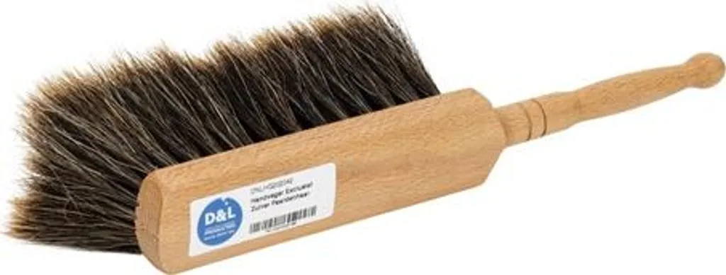 Balai à main en crin de cheval souple pour surfaces délicates et fragiles