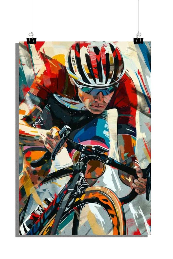 Mathieu van der Poel Poster - Radfahren Poster - Sport Poster - Rennsport Poster - 61x91cm - Perfekt zum Einrahmen