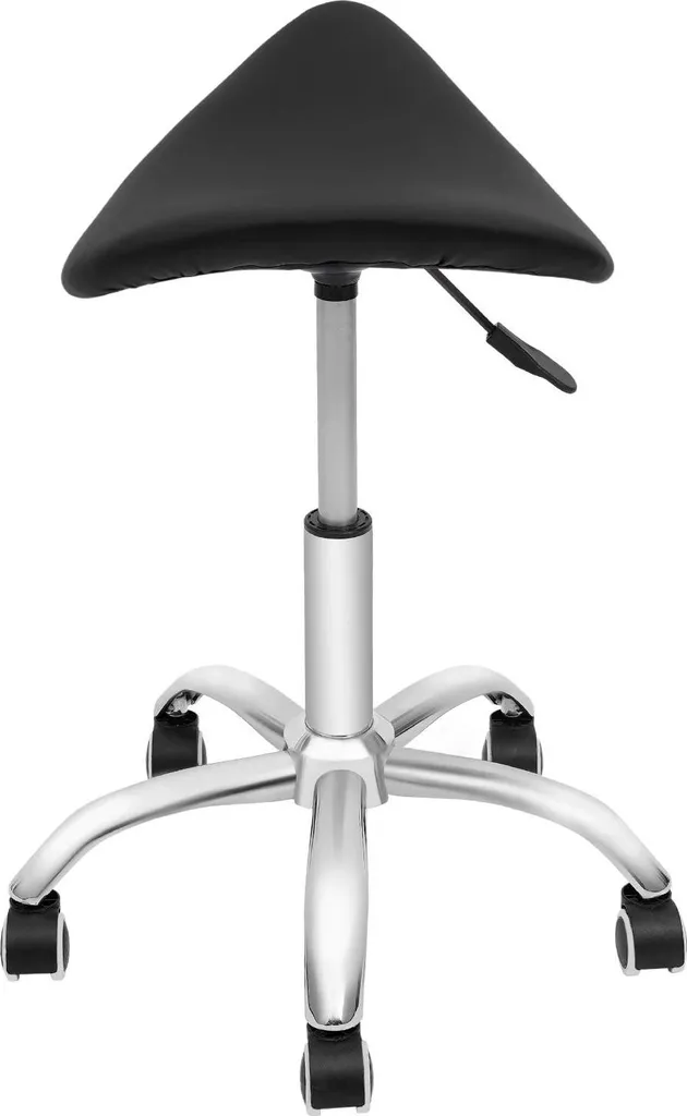 Sgabello Ergonomico a Sella Regolabile Salon Sedia Ruote Acciaio