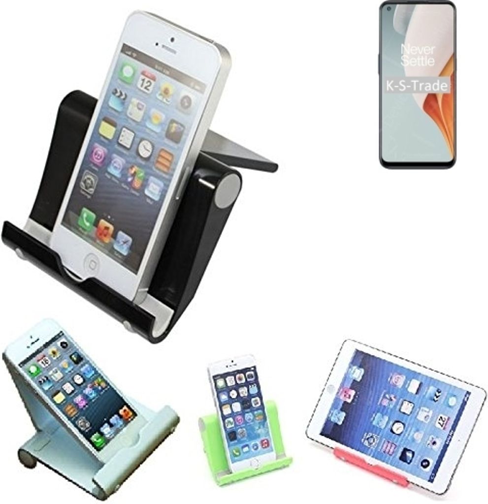 K-S-Trade Handy-Ständer kompatibel mit OnePlus Nord N100 faltbarer Tischständer Smartphone Tablet Halterung Reise