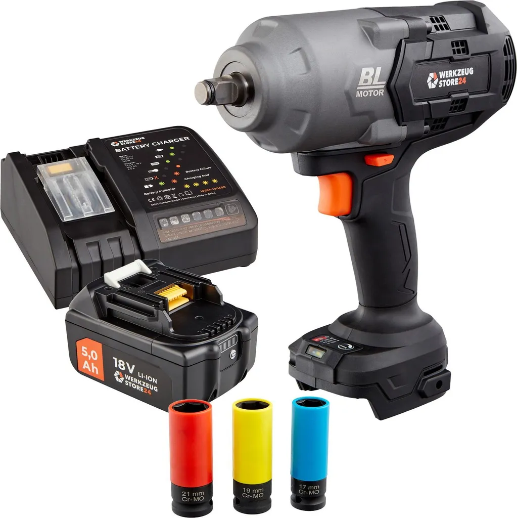 Clé à chocs 1600 Nm WS24 WDS 18V avec batterie 5,0 Ah et chargeur rapide