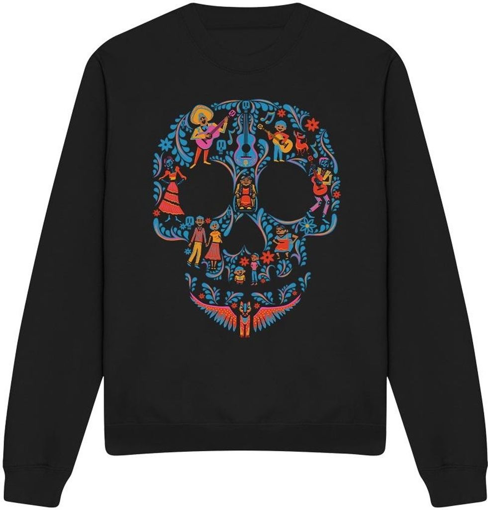 Coco - "Day Of The Dead" Sweatshirt für Herren/Damen Uni TV3474 (XXL) (Schwarz)