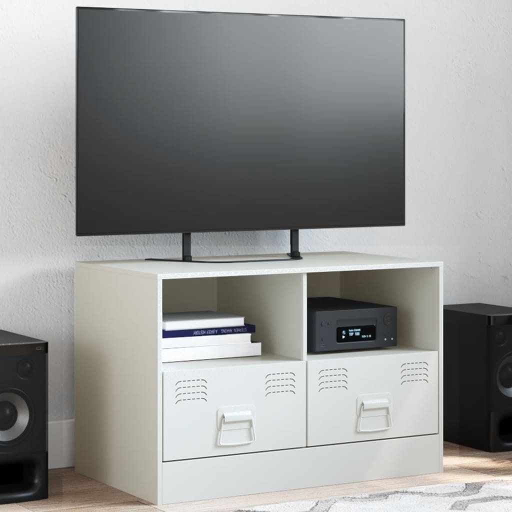 Maison Exclusive - TV-Schrank Weiß 67x39x44 cm Stahl