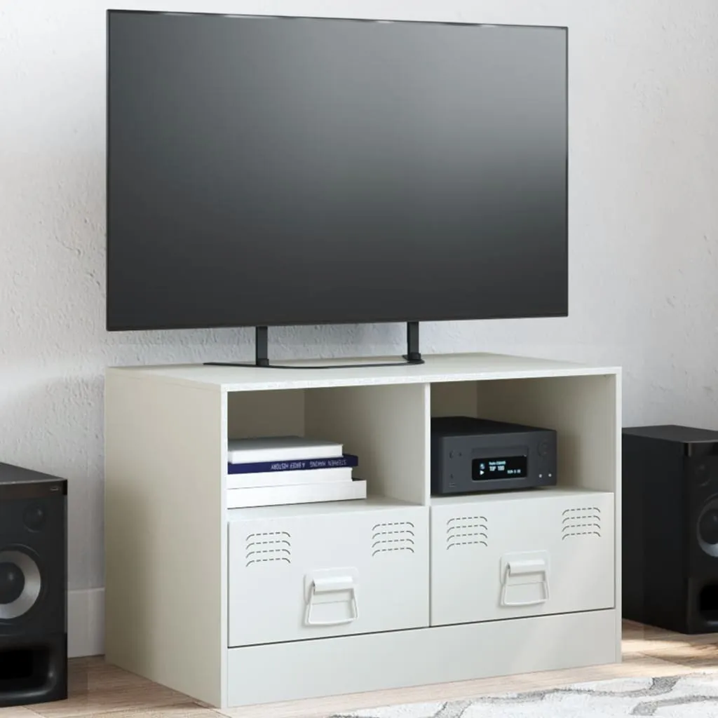 Maison Exclusive - Mobile TV bianco 67x39x44 cm acciaio