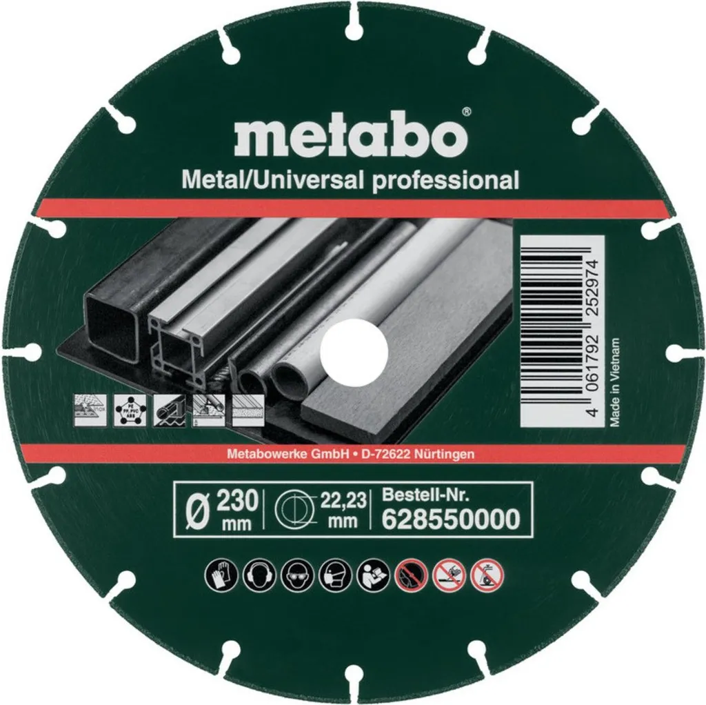 Disque Diamanté 230mm Metabo : Finissez vos Coupes Métal sans Casse