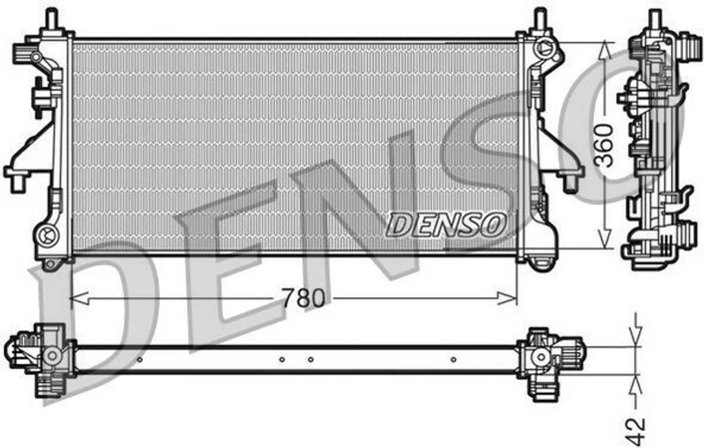 Radiateur de refroidissement moteur pour Jumper, Ducato, Boxer, DRM21102