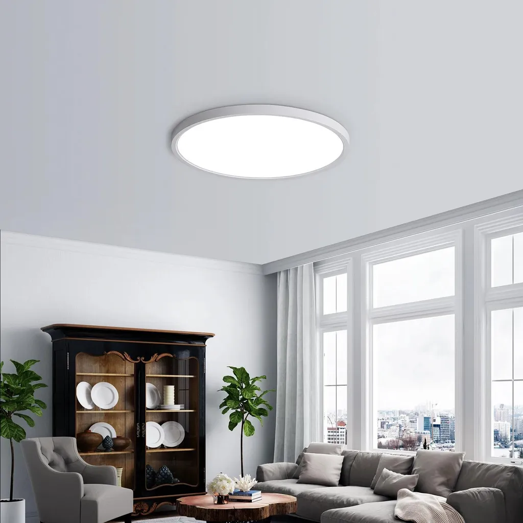 Luminaire Plafonnier LED 36W Non Gradable - Lot de 2 Lampes Blanches - 5