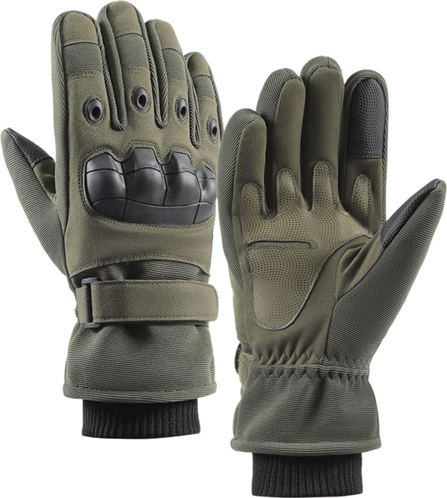 1 Paar Herren-Winter-Fahrradhandschuhe, verdicktes Plüschfutter, wasserdicht, Touchscreen, winddicht, tolle Grifffläche, rutschfest, kaltes Wette...