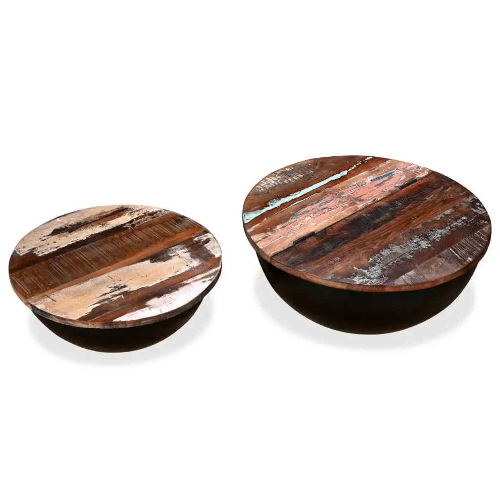 Tables basses de salon en bois massif noir pour décoration contemporaine