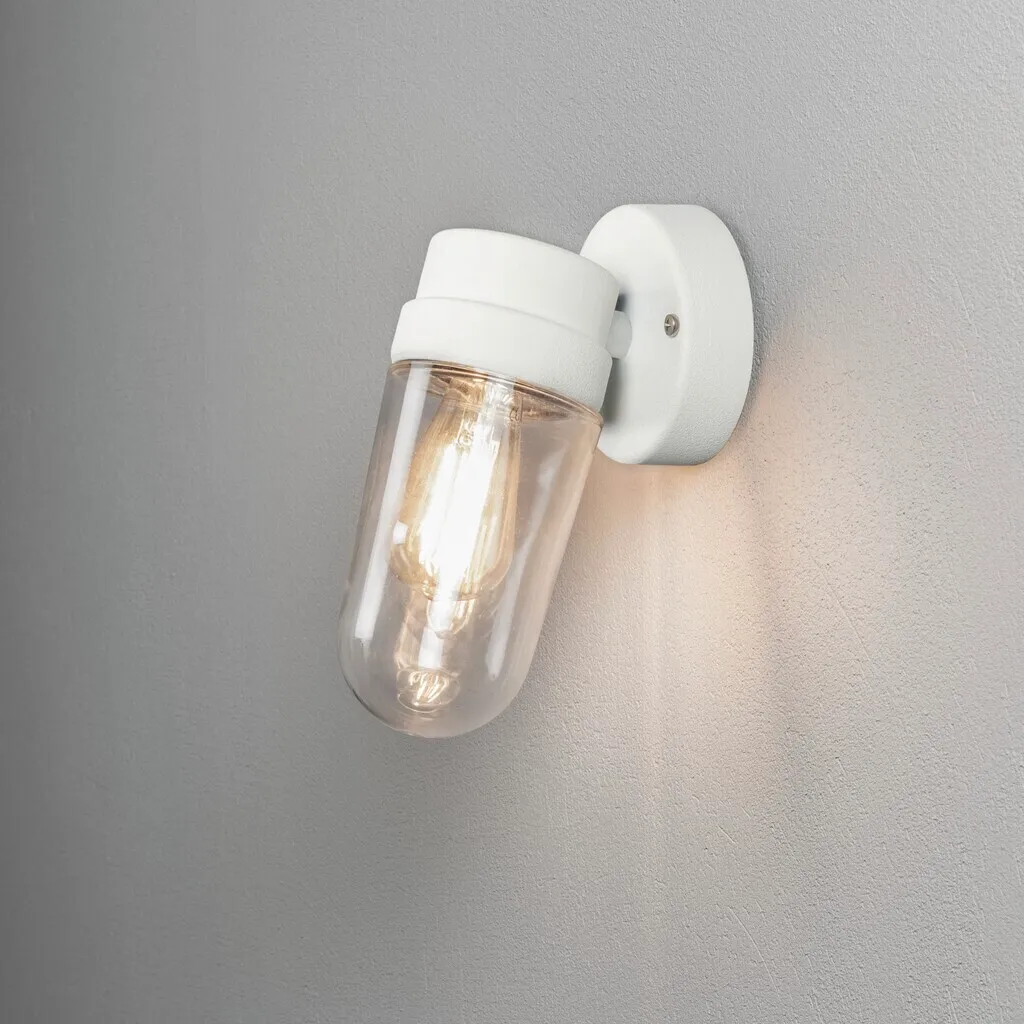 Applique Vega blanc E27 en métal robuste éclairage modulable et discret