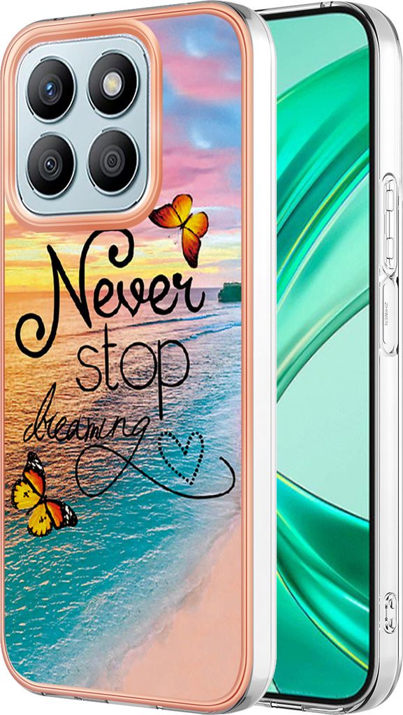 Hülle für Honor X8b Muster TPU Silikon Stoßdämpfer Bumper Schutzhülle Gold