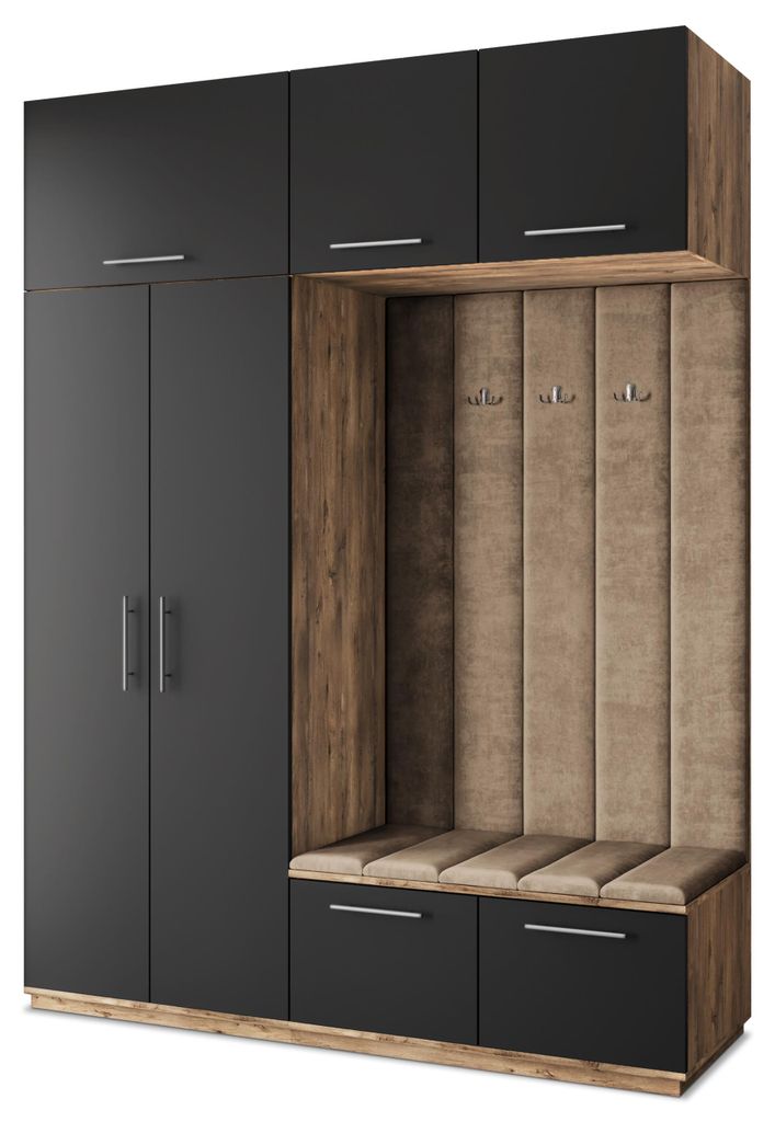 Masseno Garderobe-Set REMA 180/240/60 cm Modern Produktbild 