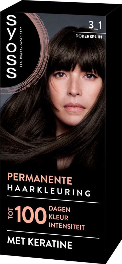 SYOSS – Permanent Coloration 3-1 – Haarfärbemittel – Permanente Haarfärbung – Dunkelbraun – Grauabdeckung - 1 Stück