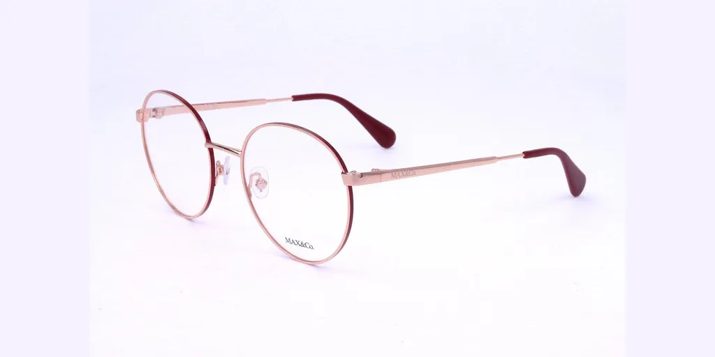 Monture optique ronde MAX&Co. MO5049 en métal doré pour femmes