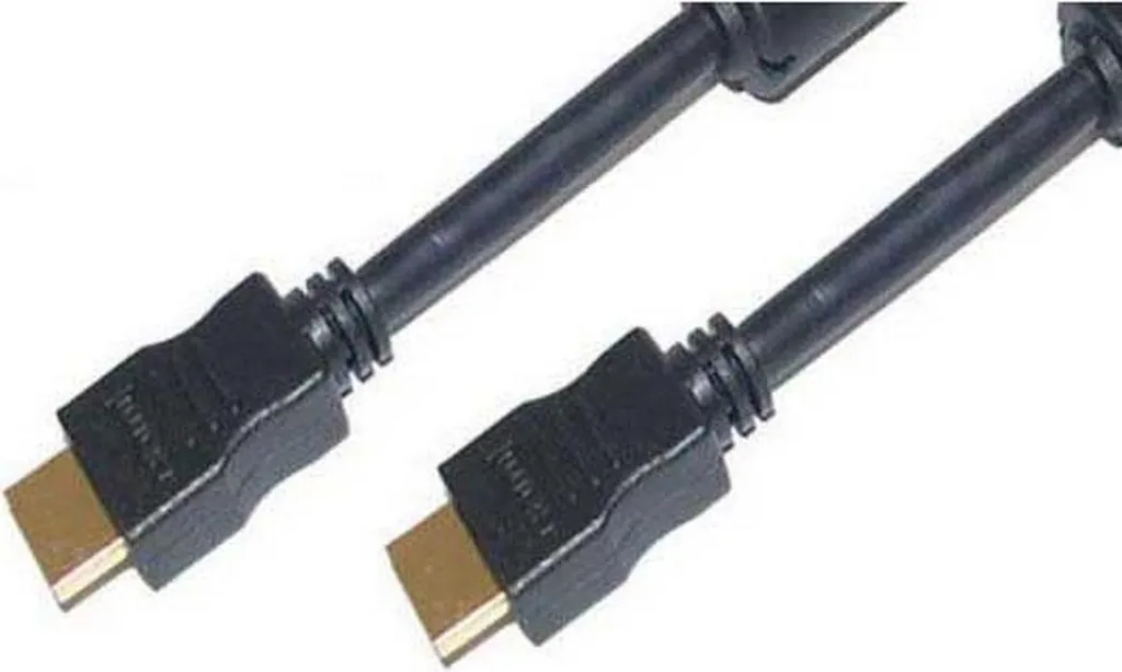 S/CONN Câble HDMI A mâle vers HDMI A mâle 5,0m Contacts Dorés 77475-FERRIT