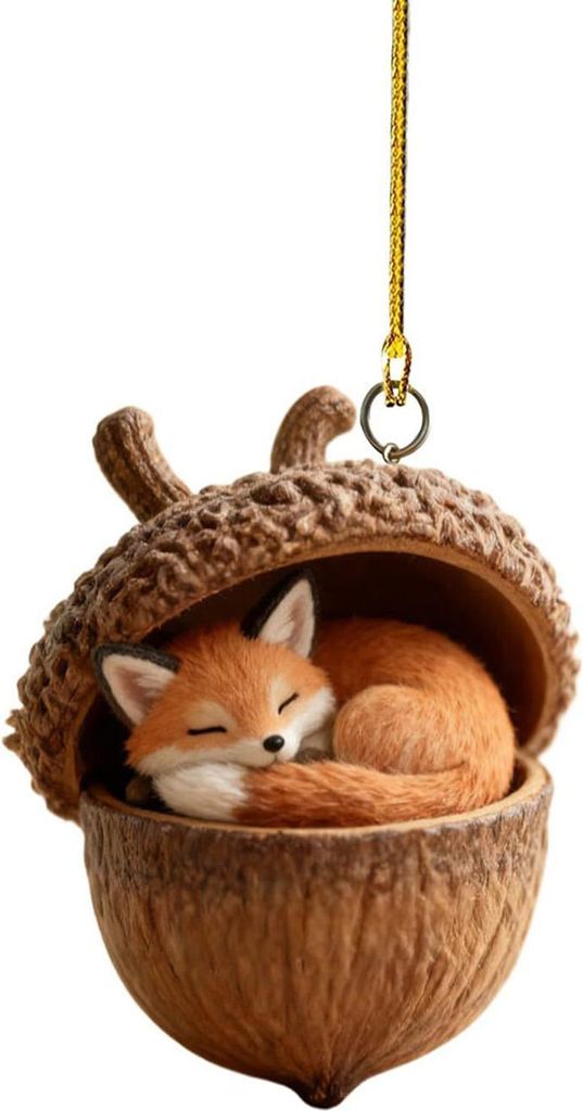 1/8 Stück Weihnachtsbaumschmuck Acryl Waldtier Eichel Ornament Weihnachtsfeier Hängende Dekoration Weihnachtsgeschenk