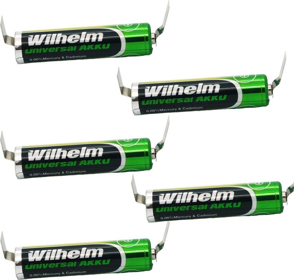 5 x Wilhelm AKKU-LÖTFAHNE U-Form AAA Universal