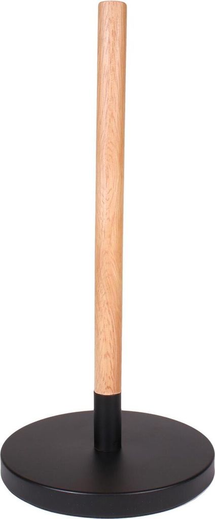 Porta rotolo da cucina in legno e metallo - Ø 18,5 x 31,5 Immagine del prodotto 
