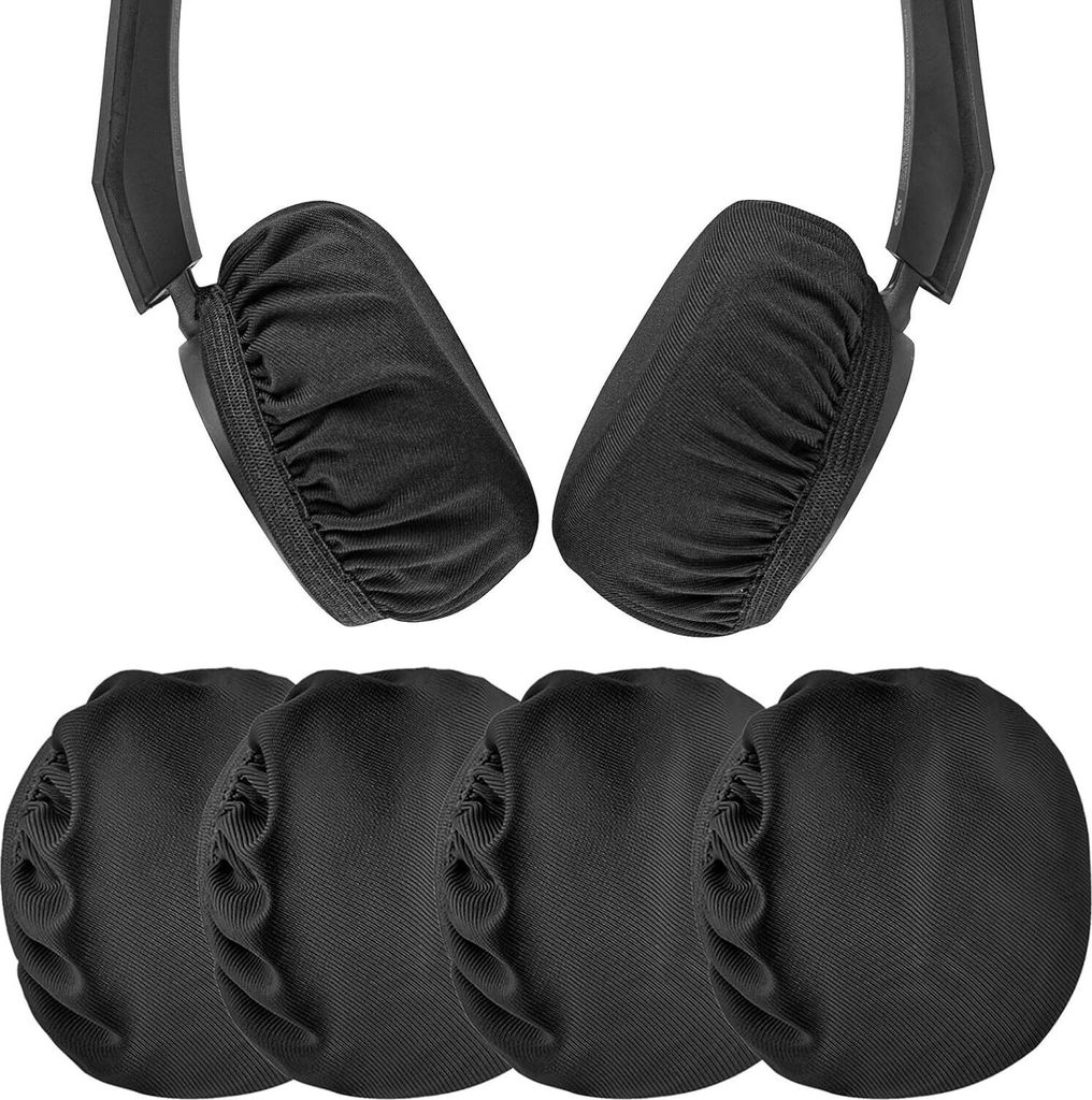 Dehnbare Stoff-Kopfhörerüberzüge/waschbare hygienische Ohrmuschel-Ohrpolsterüberzüge, passend für 4 cm - 8 cm Ohrpolster, kleine Over-Ear-Kop...