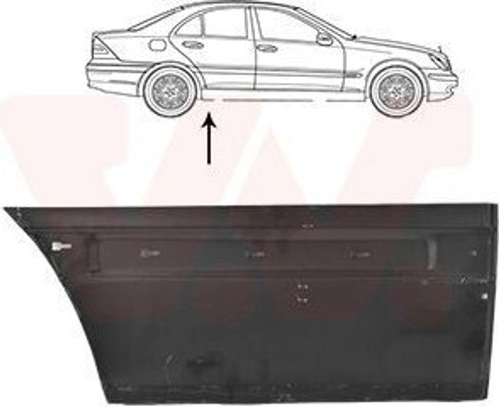 VAN WEZEL 3032178 Autotür Reparaturblech äusserer Teil unterer Teil hinten Rechts passend für MERCEDES-BENZ C-Klasse Limousine (W203)
