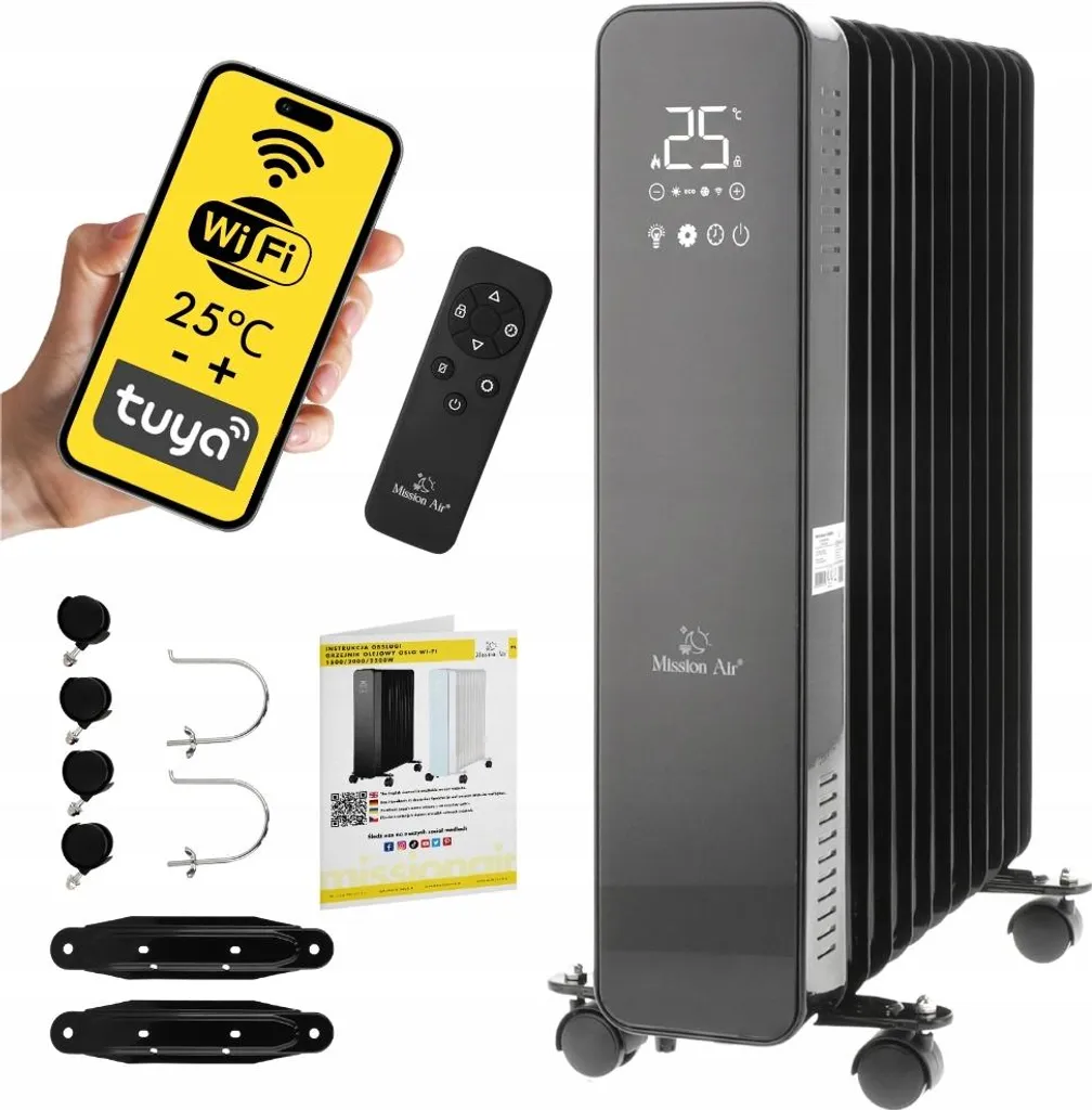 Radiatore a olio OSLO 2500W Black WiFi