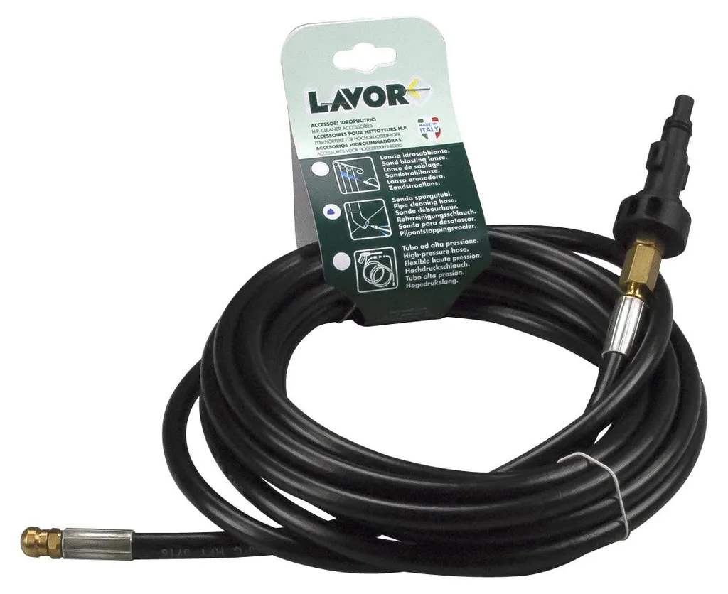 Tuyau déboucheur de canalisations 6m pour nettoyeur Lavor et compatible