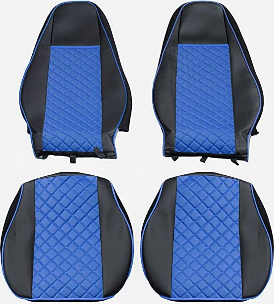 Set Coprisedili In Eco Pelle Trapuntata Per Volvo FH Euro 6 – Grigio – 1+1 Conducente E Passeggero - 4
