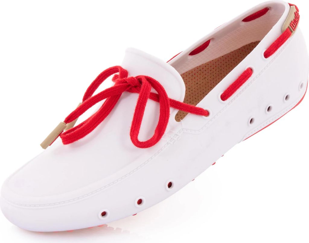 Weiße leichte Uni Sommerschuhe mit Schnürsenkeln, atmungsaktive Innensohle