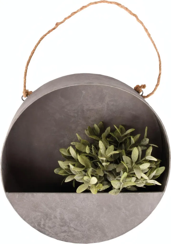 Décoration Murale Jardin : Plantoir Zinc Suspendu pour Balcon et Mur