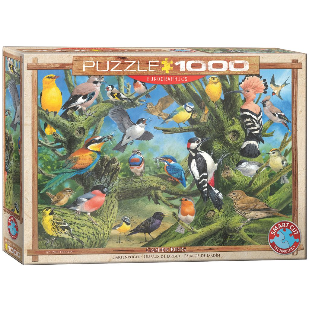 Eurographics Puzzle Gartenvögel von Joahn Francis, 1000 Immagine del prodotto 